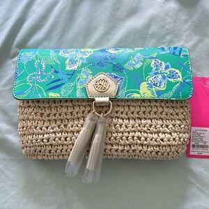 NWT Lilly Pulitzer Straw Crossbody